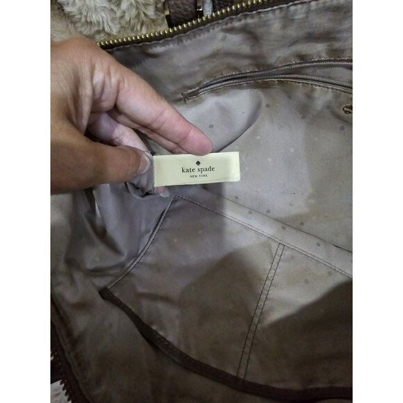 Kate Spade Cedar Street Harmony Large Tote PEBBLE Dark Gray Purse Bag Leather - Picture 4 of 6